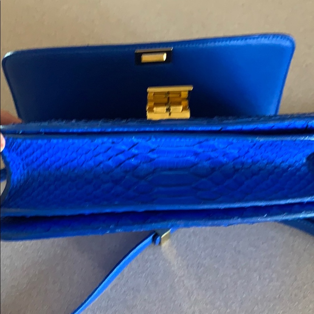 Celine Blue Python Medium Classic Box Bag - image 6